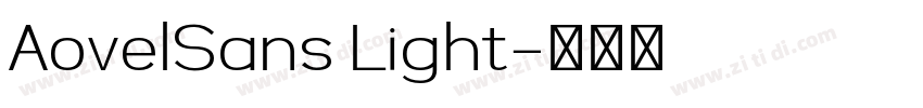 AovelSans Light字体转换